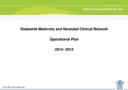 Operational Plan[removed] | Statewide Maternity and Neonatal Clinical Network