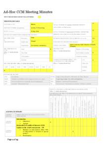 Ad-Hoc CCM Meeting Minutes INPUT FIELDS INDICATED BY YELLOW BOXES MEETING DETAILS 17