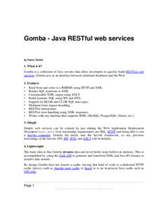 Gomba - Java RESTful web services  by Flavio Tordini