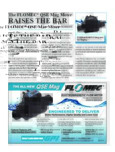 The FLOMEC® QSE Mag Meter  RAISES THE BAR in Electromagnetic Flow Measurement