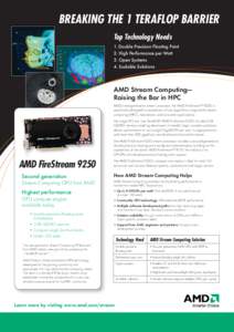 Advanced Micro Devices / ATI Technologies / Fabless semiconductor companies / Video cards / Graphics hardware / AMD FireStream / FLOPS / Graphics processing unit / AMD Core Math Library / Computer hardware / GPGPU / Computing
