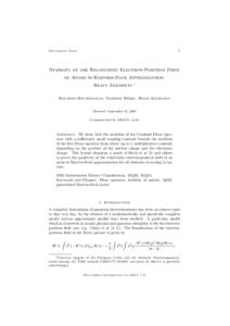 Chemistry / Physics / Computational chemistry / HartreeFock method / Quantum chemistry / Theoretical chemistry / Dirac equation