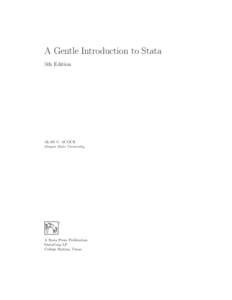 A Gentle Introduction to Stata 5th Edition ALAN C. ACOCK Oregon State University