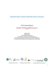 HIGHER EDUCATION COORDINATING COUNCILAnnual Report INCLUDES A TECHNICAL CORRECTION (page