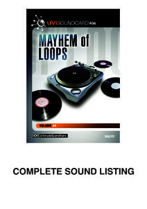 Mayhem of Loops Listing.indd