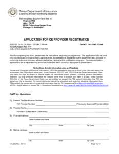 Application for Provider Certification LHL212