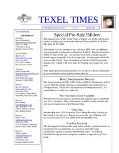 TEXEL TIMES TSBS Membership Newsletter v. 5, no. 2  March 2008