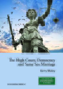 The High Court, Democracy and Same Sex Marriage CIS Occasional Paper 147