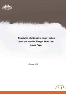 Issues paper  - alternative energy sellers - PDF