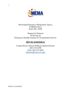 1  Mississippi Emergency Management Agency #1MEMA Drive Pearl, MSRequest for Proposal