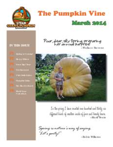 The Pumpkin Vine March 2014 IN THIS ISSUE  P1