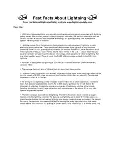   Fast Facts About Lightning 