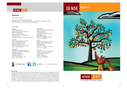 EQUITY  ETF Contact NSE - Corporate Office National Stock Exchange of India Limited