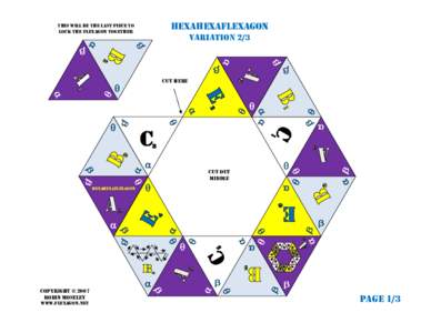 Recreational mathematics / Flexagon / Geometric group theory / Triangle / Cuboctahedron / Geometry / Mathematics / Paper folding