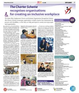 SUPPLEMENT  Monday, February 29, 2016 The Charter Scheme recognises organisations