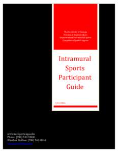 Intramural Sports Participant Guide