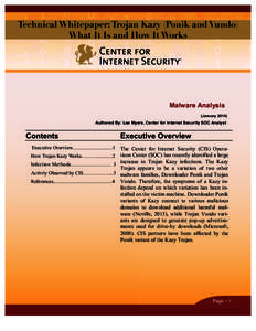 Malware Analysis: Trojan Kazy (Ponik and Vundo) 	
     	
  