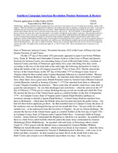 Southern Campaign American Revolution Pension Statements & Rosters Pension application of John Gulley S2585 Transcribed by Will Graves f19VA[removed]