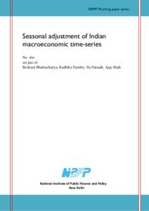 Seasonal adjustment of Indian macroeconomic time-series