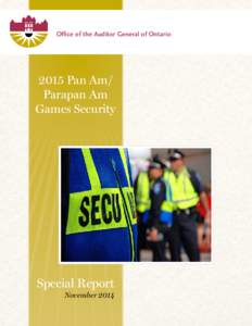 Special Report, November 2014: 2015 Pan Am/Parapan Am Games Security
