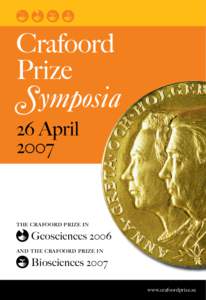 Crafoord Prize ºymposia 26 April 2007