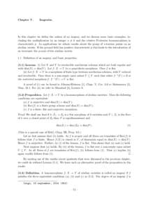 Chapter V.  Isogenies. In this chapter we define the notion of an isogeny, and we discuss some basic examples, including the multiplication by an integer n != 0 and the relative Frobenius homomorphism in characteristic p