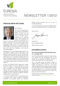 NEWSLETTERMESSAGE FROM THE CHAIR building between European environmental auditing.