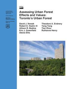 Assessing urban forest effects and values: Toronto’s urban forest
