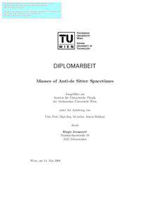 Die approbierte Originalversion dieser Diplom-/Masterarbeit ist an der Hauptbibliothek der Technischen Universität Wien aufgestellt (http://www.ub.tuwien.ac.at).