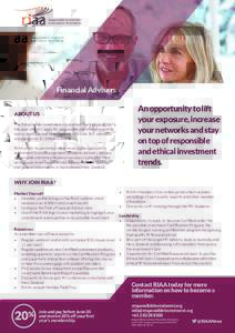 Responsible Investment Association Australasia Financial Advisers  An opportunity to lift