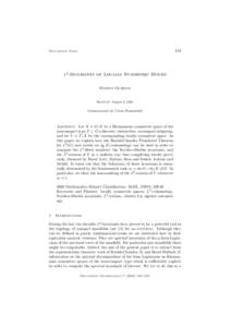 219  Documenta Math. L2 -Invariants of Locally Symmetric Spaces Martin Olbrich