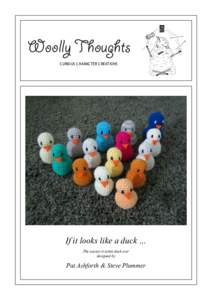 Woolly Thoughts CURIOUS CHARACTER CREATIONS If it looks like a duck … The easiest crochet duck ever designed by