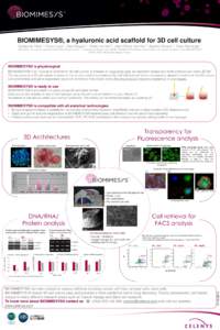 Biology / Cell biology / Chemistry / Laboratory techniques / Cell culture / Cytoskeleton / Blood tests / 3D cell culture / Actin / Tubulin / Glyceraldehyde 3-phosphate dehydrogenase / Extracellular matrix