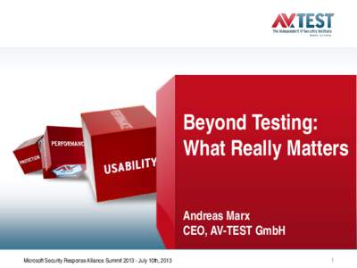Beyond Testing: What Really Matters