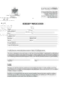 Continuing Legal Education Bursary Application