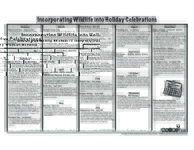 Incorporating Wildlife into Holiday Celebrations January National Bird Day – January 5th Take some time to compare the habitats of birds in the wild to those of their captive