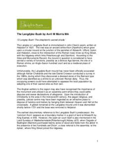Microsoft Word - The Langdyke Bush by Avril M Morris MA.doc