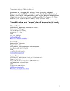 Microsoft Word - Moral Realism and Cross-Cultural Normative Diversity.doc