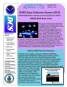 December 2013 Volume 1 Issue 1 GOES Data Collection System (DCS)  DCS