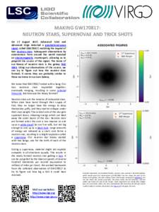MAKING GW170817: NEUTRON STARS, SUPERNOVAE AND TRICK SHOTS On 17 August 2017, Advanced LIGO and Advanced Virgo detected a gravitational-wave signal, called GW170817, matching the insprial of two neutron stars. Subsequent