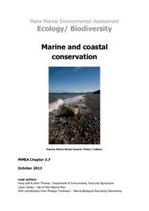 Manx Marine Environmental Assessment  Ecology/ Biodiversity Marine and coastal conservation