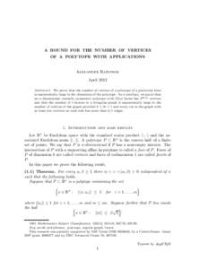 Polytopes / Orbifold / PerronFrobenius theorem
