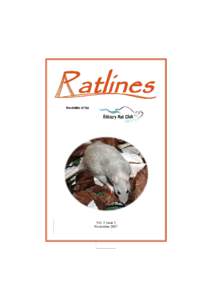 Vol. 5 issue 3 November-  Ratlines: The Estuary Rat Club Newsletter