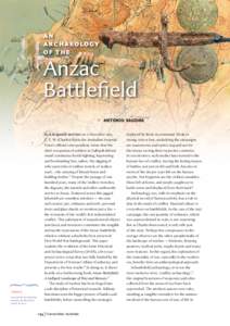 an archaeology of the Anzac Battlefield