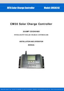 JUTA Solar Charge Controller  Model :CM3024Z - -- -- - -- -- -- - -- -- - -- -- - -- -- - -- -- -- - -- -- - -- -- - -- -- - -- -- -- - -- -- - -- -- - -- -- - -- -- -- - -- -- - -- -- - -- -- - -- -- -- - -- -- - -- -- 