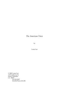 The American Voice  by Lance Lee