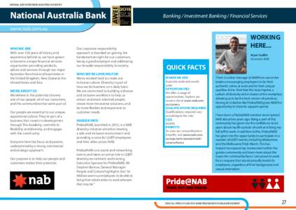 NATIONAL LGBTI RECRUITMENT GUIDE PRIDE IN DIVERSITY  National Australia Bank Banking / Investment Banking / Financial Services