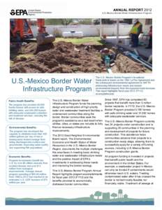 U.S. EPA U.S.-Mexico Border Water Infrastructure Program: Annual Report 2012