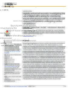 Digitally enhanced recovery: Investigating the use of digital self-tracking for monitoring leisure time physical activity of cardiovascular disease (CVD) patients undergoing cardiac rehabilitation