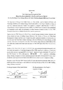 Agreement on The Technology Management Plan (Regarding the exploitation of Intellectual Property Rights) for the US-China Clean Energy Research Center Building Energy Efficiency Consortium The Department of Energy of the
